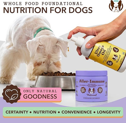 Natural Dog Company Aller-Immune Chews (90 Pieces), Turkey Flavor, with Canine-Specific Probiotics, Allergy Immune Supplement for Dogs of All Ages, Sizes & Breeds, Boosts Immune System, Antioxidant