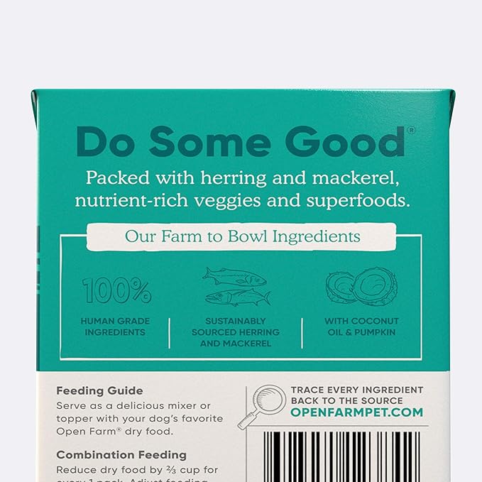 Open Farm Herring & Mackerel Rustic Stew Wet Dog Food, Grain-Free Meal or Food Topper with Responsibly Sourced Meat and Superfoods Without Artificial Flavor, 12.5 Oz (Pack of 12 Boxes)