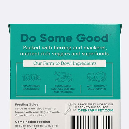 Open Farm Herring & Mackerel Rustic Stew Wet Dog Food, Grain-Free Meal or Food Topper with Responsibly Sourced Meat and Superfoods Without Artificial Flavor, 12.5 Oz (Pack of 12 Boxes)