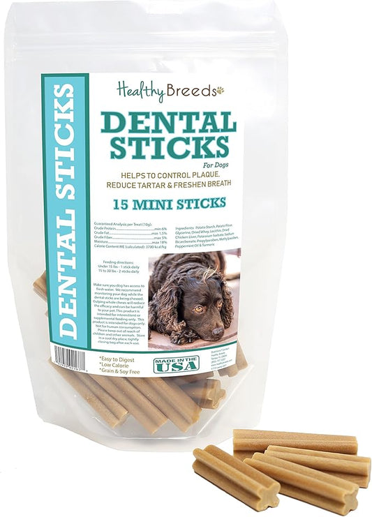 Healthy Breeds American Water Spaniel Dental Sticks Minis 15 Count