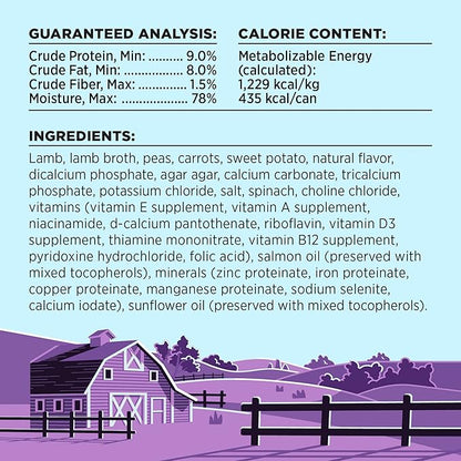 BIXBI Liberty Grain-Free Canned Wet Dog Food, Lamb Recipe, 12.5 oz. Cans (Pack of 12)