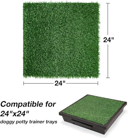 Replacement Dog Grass Pee Pad for Potty Training, Medium Artificial Grass Patch for Potty Tray, Reusable & High Drainage - 24x24 Inches, 1 Pack