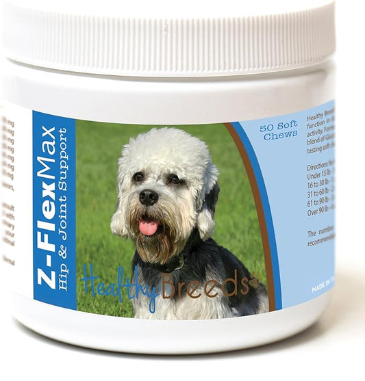 Healthy Breeds Dandie Dinmont Terrier Z-Flex Max Hip and Joint Soft Chews 50 Count