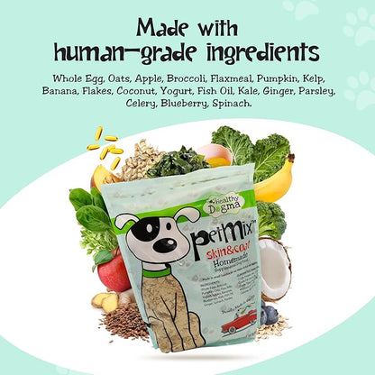 Healthy Dogma - PetMix Dehydrated Dog Food for Allergies, Joint Support & Mobility - Grain Free, Raw, Homemade Dog Food (Skin & Coat, 10 lbs)