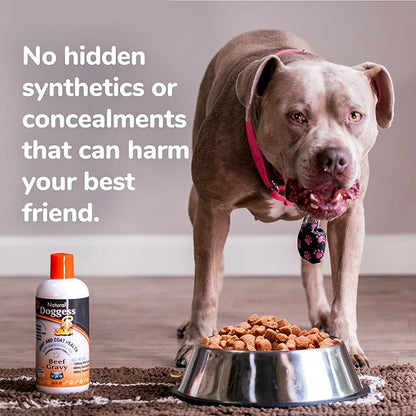 Dressing Best Hip and Joint Supplement for Dogs, Glucosamine & Chondroitin/Joint Health/Salmon Oil for Dogs Skin and Coat Health, Delicious Beef Gravy Flavor, 32 Oz