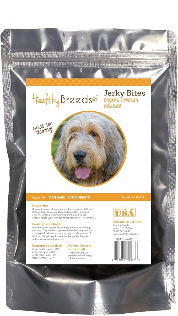 Healthy Breeds Otterhound Jerky Bites Chicken & Rice Recipe Dog Treats 5 oz