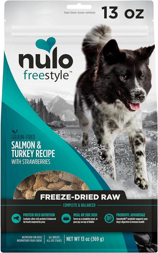 Nulo Freestyle Freeze-Dried Raw, Ultra-Rich Grain-Free Dry Dog Food for All Breeds and Life Stages with BC30 Probiotic for Digestive and Immune Health 13 Ounce (Pack of 1)
