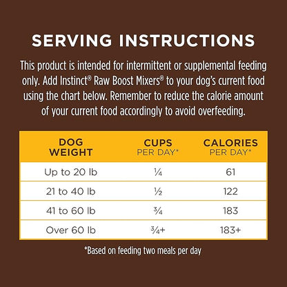 Instinct Raw Boost Mixers Freeze Dried Raw Dog Food Topper, Grain Free, 14 Ounce (Pack of 1)