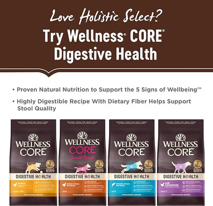 Holistic Select Natural Dry Dog Food, Anchovy & Sardine and Salmon Meal Recipe, 30-Pound Bag