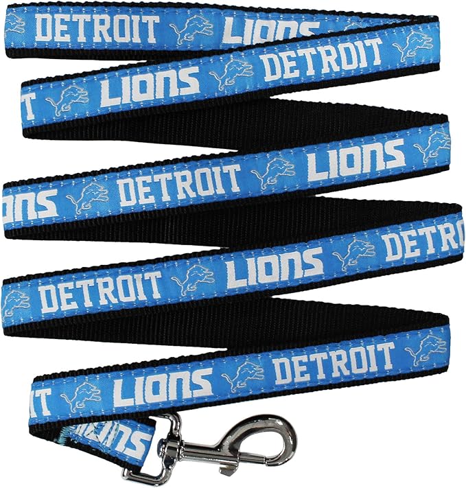 Pets First NFL Pet Leash, Detroit Lions, Medium