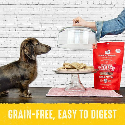 Stella & Chewy's Freeze Dried Raw Dinner Patties – Grain Free Dog Food, Protein Rich Chewy’s Chicken Recipe – 25 oz Bag