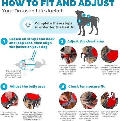 Outward Hound Dawson Swim Red Dog Life Jacket, Medium