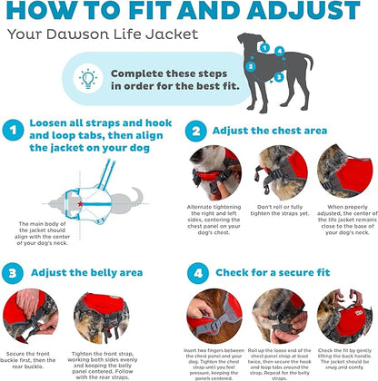 Outward Hound Dawson Swim Red Dog Life Jacket, XS