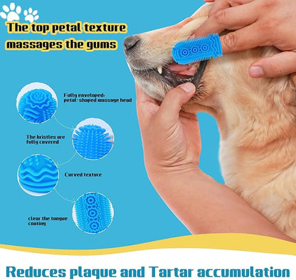 Cat Dog Toothbrush, Dog Tooth Brushing Kit, Cat Toothbrush, Dog Teeth Cleaning, Dog Finger Toothbrush, Dog Tooth Brush for Small & Large Pets, (9)
