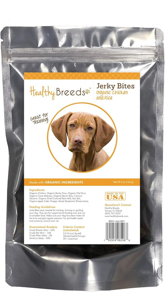 Healthy Breeds Vizsla Jerky Bites Chicken & Rice Recipe Dog Treats 5 oz
