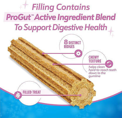 Dentalife Purina Plus Digestive Support Chicken and Pumpkin Flavor Large Dog Dental Chews - 6 ct. Pouch