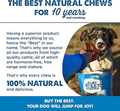 Best Bully Sticks 6 Inch Joint Jerky Gullet Dog Treats (25 Pack) - All-Natural Beef Dog Treats