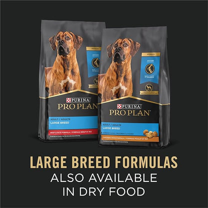 Purina Pro Plan Gravy Wet Dog Food for Large Dogs, Large Breed Chicken and Rice Entree - (Pack of 12) 13 oz. Cans