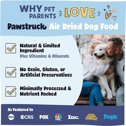 Pawstruck All Natural Air Dried Dog Food w/Real Chicken - Grain Free, Made in USA, Non-GMO & Vet Recommended - High Protein Limited Ingredient Full-Feed - for All Breeds & Ages - 2.5oz Trial Bag