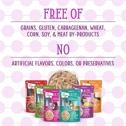 Weruva Dogs in The Kitchen, Variety Pack, Pooch Pouch Party!, Wet Dog Food, 2.8Oz Pouches (Pack of 12)