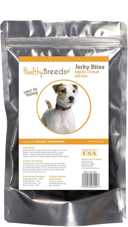 Healthy Breeds Parson Russell Terrier Jerky Bites Chicken & Rice Recipe Dog Treats 5 oz