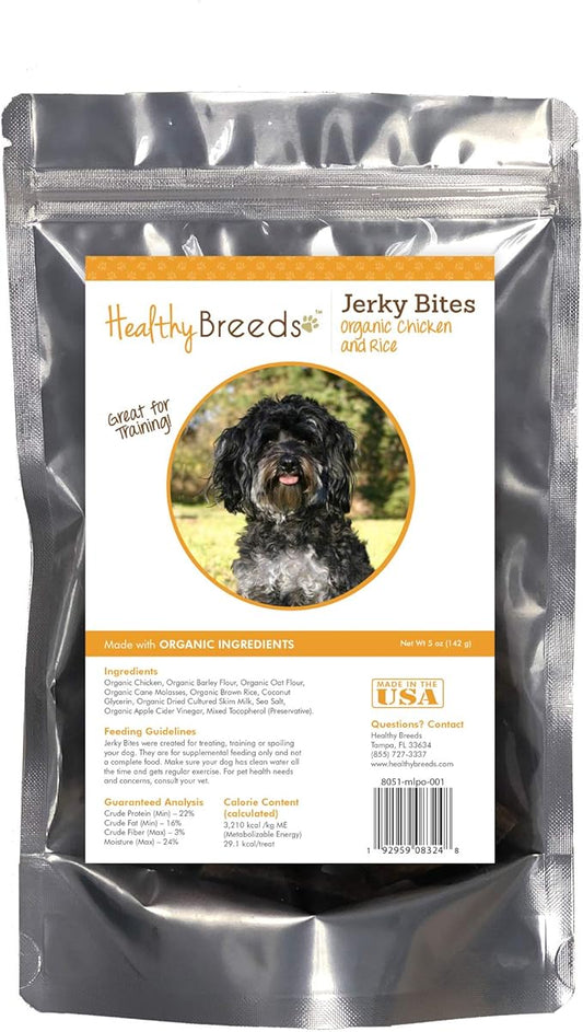 Healthy Breeds Maltipoo Jerky Bites Chicken & Rice Recipe Dog Treats 5 oz
