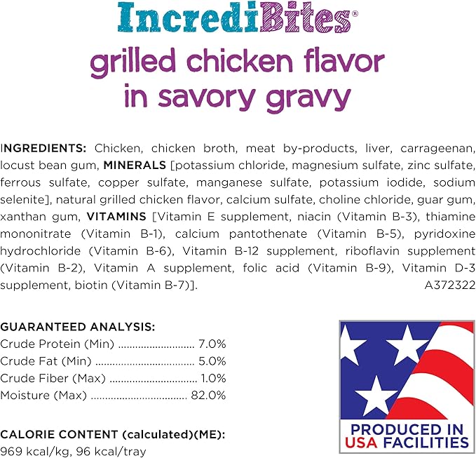 Beneful IncrediBites Pate Wet Dog Food for Small Dogs Grilled Chicken Flavor in a Savory Gravy - 3.5 Ounce (Pack of 12)