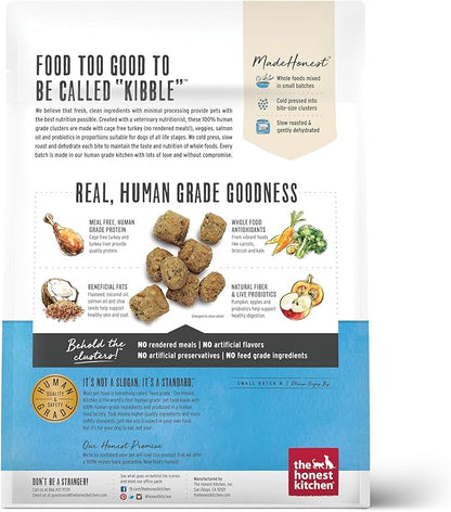 The Honest Kitchen Whole Food Clusters Grain Free Turkey Dry Dog Food, 1 lb Trial Pouch (Pack of 2)