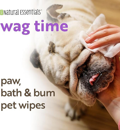 Wag Time Dog Wipes for Paws and Butt - 400 ct Thick Plant-Based Cleaning and Deodorizing Cloth, Lavender with Chamomile, Aloe Vera, Vitamin E, B5, Oatmeal (Pack of 1)