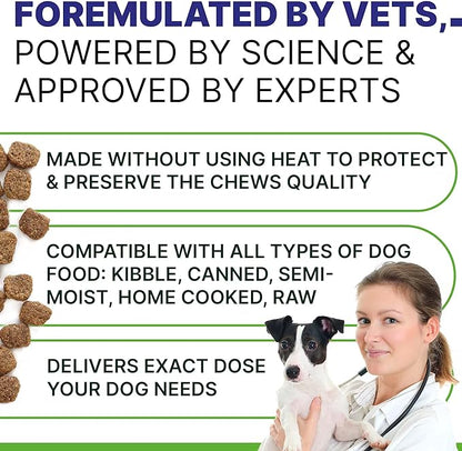 ADVANCED Hemp Calming Chews for Dogs - Dog Calming Chews - 120 Anxiety Relief Treats - Hemp Oil - Dog Calming Treats - Sleep Calming Aid - Calming Hemp Treats for Joint Health