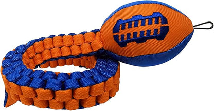 Nerf Dog Vortex Chain Tug Dog Toy with Squeaker Football Head, Lightweight, Durable, Water Resistant, 30 Inches, For Medium to Extra-Large Breeds, Single Unit (3474)