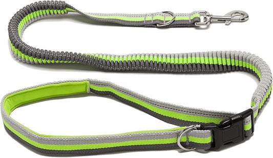 Furhaven Bungee Dog Leash w/ Quick Release Easy Tether - Volt Stripe, One Size