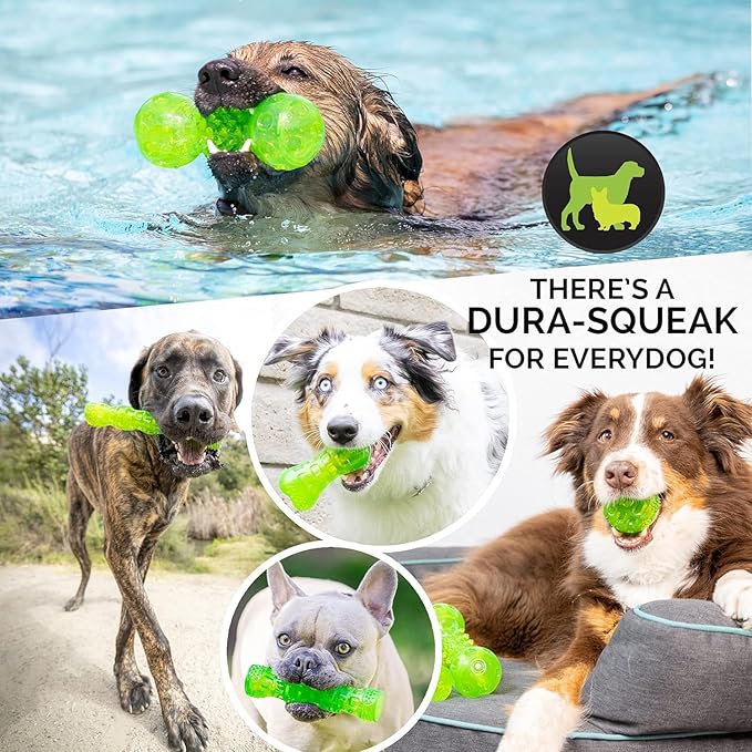 Hyper Pet DuraSqueak Dog Ball Toy, Interactive, Floats, Squeaks, Dog Balls for Fetching, Alternative to Traditional Dog Tennis Balls - for All Breeds