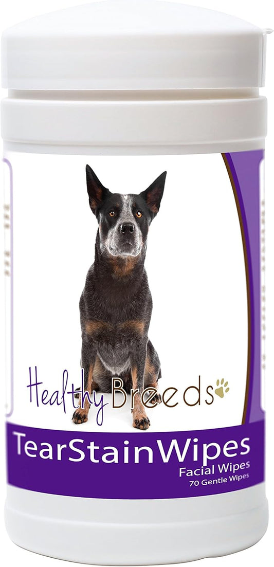 Healthy Breeds Australian Cattle Dog Tear Stain Wipes 70 Count