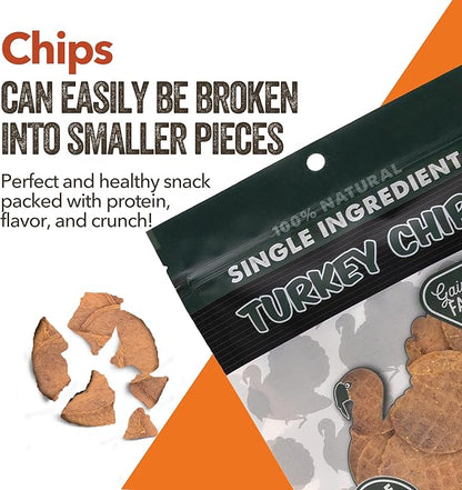 Gaines Family Farmstead Turkey Chips for Dogs, All-Natural, Grain-Free, Soy-Free, Dye-Free, Healthy Dog Treats for All Ages & Breeds, Puppies, Made in USA, 5.5 oz