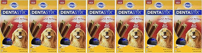 PEDIGREE DENTASTIX Large Dog Dental Treats Beef Flavor Dental Bones, 7 Count (Pack of 7)