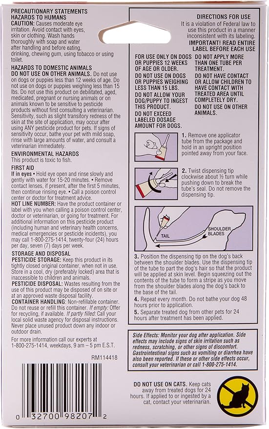 Hartz UltraGuard Plus Topical Flea & Tick Prevention for Dogs and Puppies - 15-30 lbs, 3 Monthly Treatments