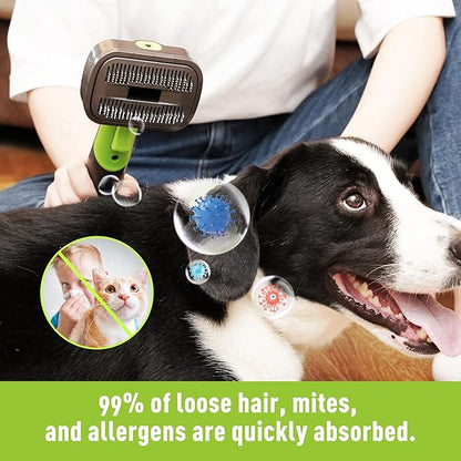 Vkiskli Pet Clipper Grooming & Pet Grooming Vacuum Kit,Low Noise Technology Picks Up 99% Pet Hair,4 in 1 Proven Grooming Tools,1.2L Capacity Pet Hair Dust Cup (with Clipper)