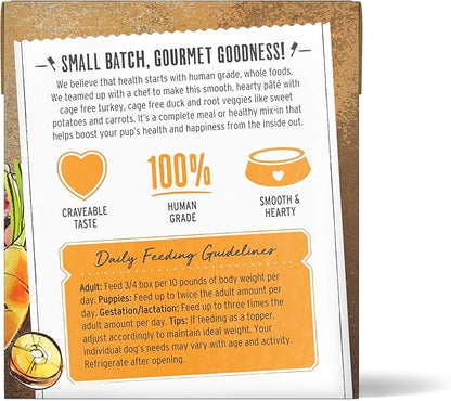 The Honest Kitchen Butcher Block Pâté: Turkey, Duck & Root Veggies Wet Dog Food, 1 Count (Pack of 6)