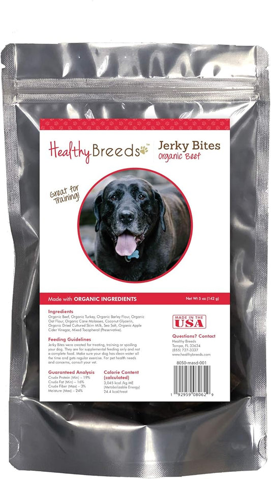 Healthy Breeds Mastador Jerky Bites Beef Recipe Dog Treats 5 oz