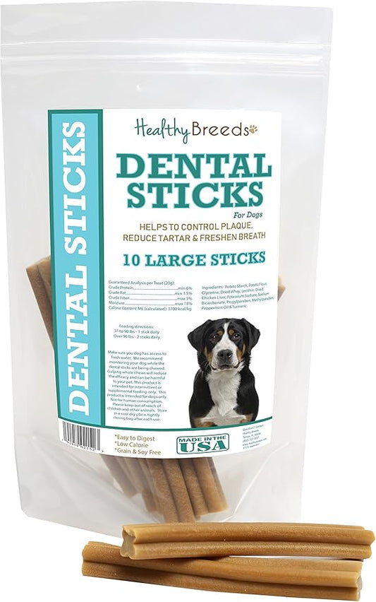 Healthy Breeds Greater Swiss Mountain Dog Dental Sticks Large 10 Count