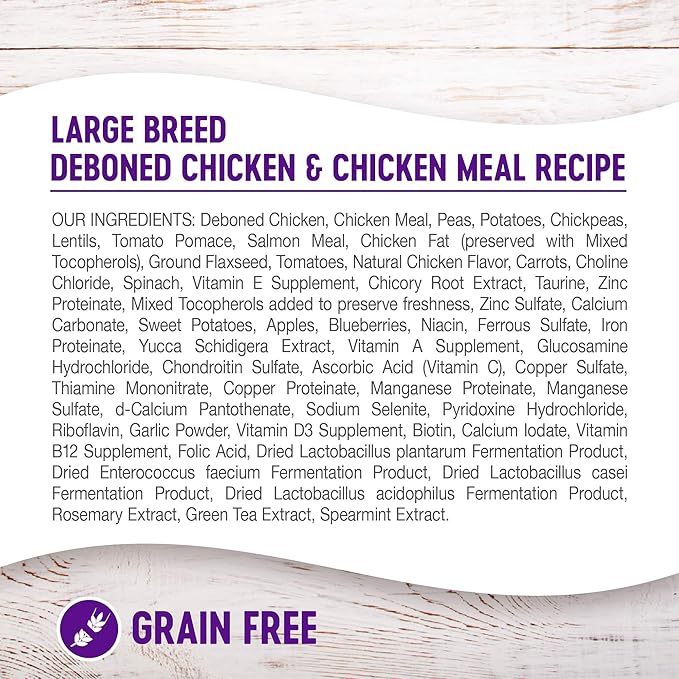 Wellness CORE Grain-Free High-Protein Large Breed Dry Dog Food, Natural Ingredients, Made in USA with Real Chicken (Adult Dog, 24-Pound Bag)