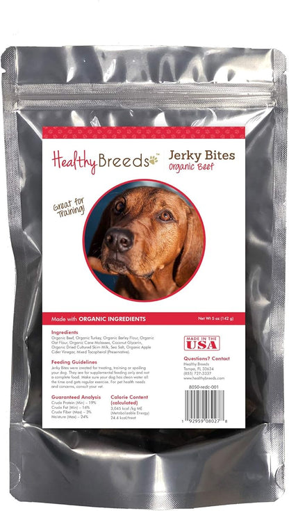 Healthy Breeds Redbone Coonhound Jerky Bites Beef Recipe Dog Treats 5 oz