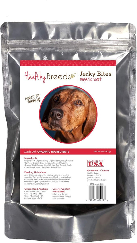 Healthy Breeds Redbone Coonhound Jerky Bites Beef Recipe Dog Treats 5 oz