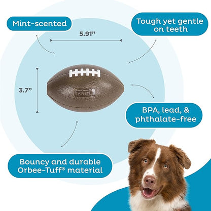 Outward Hound Sport Ballz Football Treat-Dispensing Fetch Ball Dog Toy