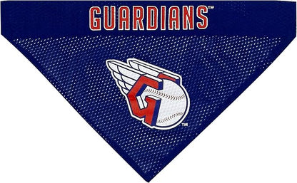 Pets First MLB Cleveland Guardians Reversible Bandana Small/Medium for Dogs & Cats. 2 Sided Sports Bandana, with a Premium Embroidery Team Logo. - 2 Sizes & All MLB Teams Available (CLG-3217-S-M)