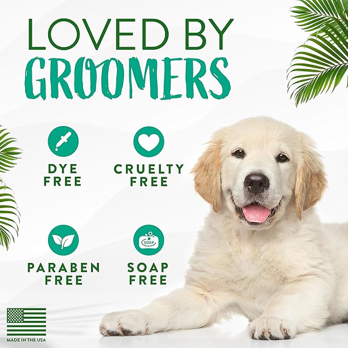 TropiClean Medicated Dog Shampoo for Allergies and Itching | Tea Tree & Oatmeal Dog Shampoo for Sensitive Skin | Natural Pet Shampoo Derived from Natural Ingredients | Made in the USA | 2.5 gallon