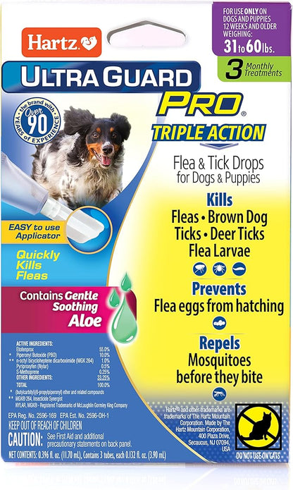 Hartz UltraGuard Pro Flea Tick Drops for Dogs 3160 lbs