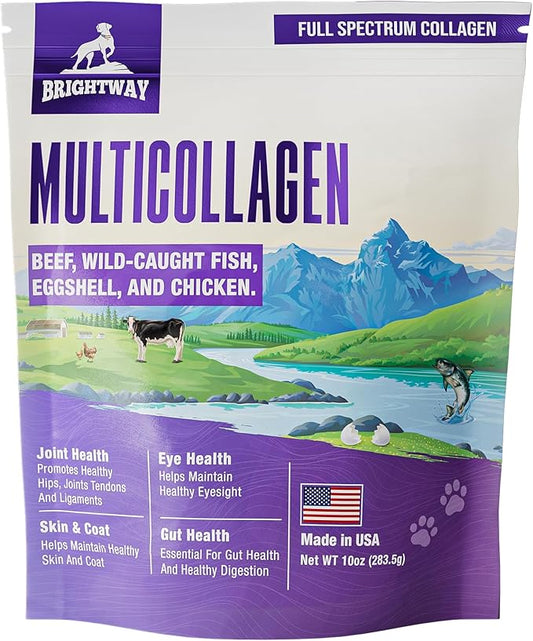 Multi-Collagen Peptide Dog Joint Supplement for Dogs- Arthritis Support- Skin & Coat Health, Allergies, Dog Mobility Hip & Joint Pain Supplement Relief, Collagen for Dogs