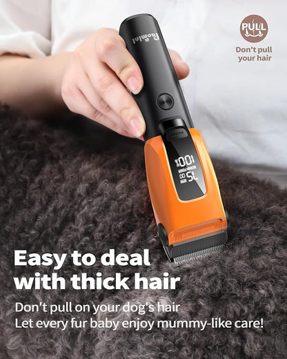 Dog Grooming Kit for Heavy Thick Hair&Coats, 3 in 1 Dog Clippers for Grooming, Rechargeable Cordless Pet Shaver with Storage Box, Quiet Dog Paw Trimmer for Small and Large Dogs Cats Animals